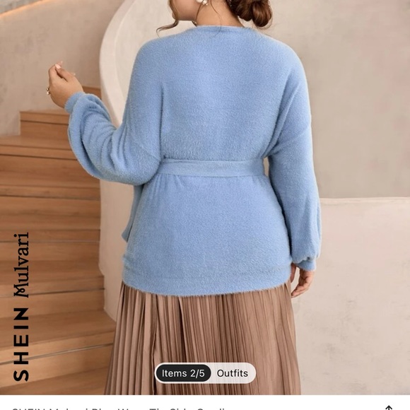 Wrap tie side cardigan/sweater - Picture 2 of 4